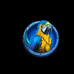 Parrot symbol in Adventures Of Doubloon Island Link And Win slot
