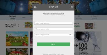 GoPro Casino: Registration