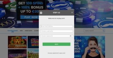 Mr. Play casino: Register