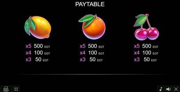 40 Golden Coins: Payout table