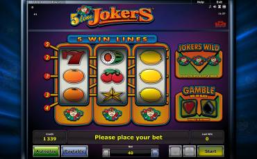 5-Line Jokers slot (Canada)