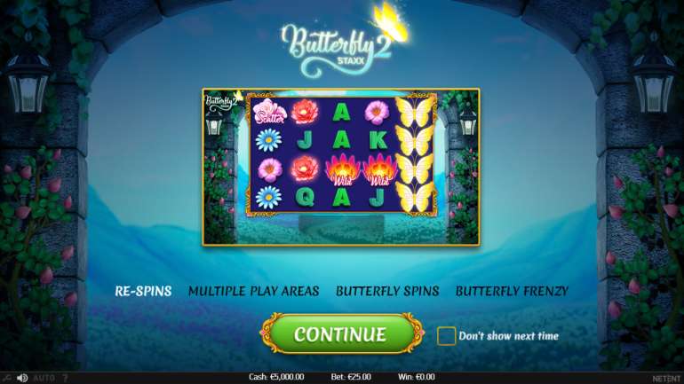 Butterfly Staxx 2 by NetEnt in Butterfly Staxx 2