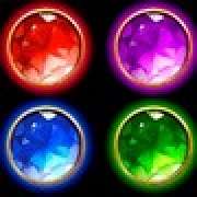 Multiplier (red/purple/blue/green) symbol in Rainbow Ray slot