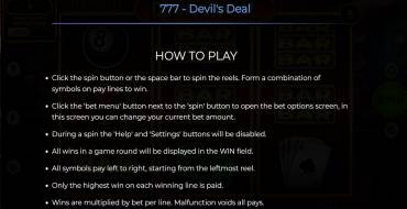 777 – Devil’s Deal: Rules