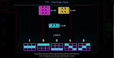 777 – Flamingo Fever: Payout table 2