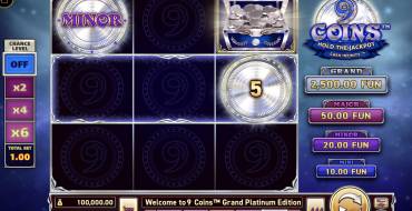 9 Coins Grand Platinum Edition: Slot machine