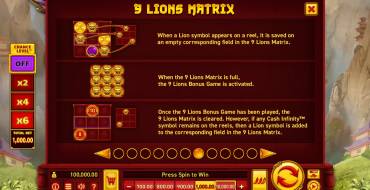 9 Lions Hold the Jackpot: Bonus games