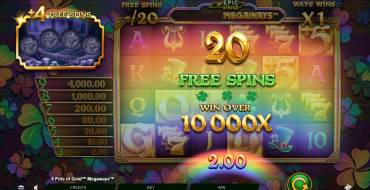 9 Pots of Gold Megaways: Free spins