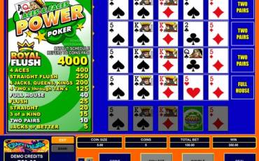 Aces and Faces Power Poker online