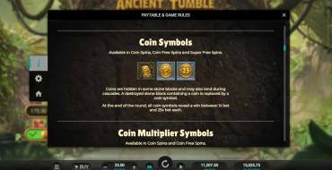 Ancient Tumble: Bonus games