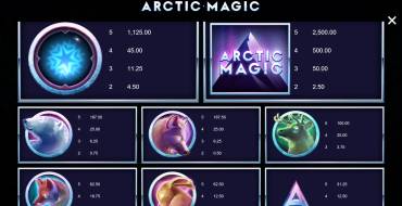 Arctic Magic: Paytable