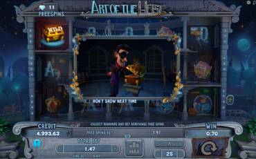 Art of the Heist slot (Canada)