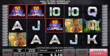 Benchwarmer Football Girls: Slot machine