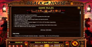 Black Horse Deluxe: Rules