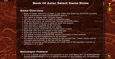 Book of Aztec Select: Rules