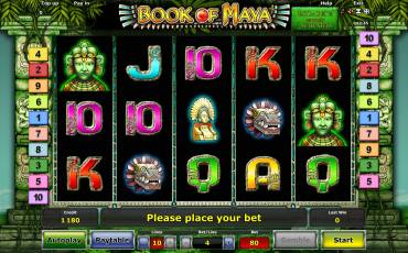 Book of Maya slot (Canada)