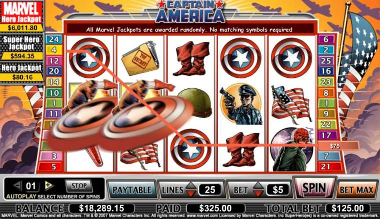 Play Captain America slot CA