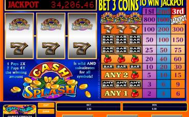 CashSplash 3 Reel slot (Canada)