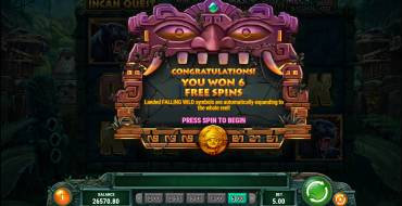 Cat Wilde and the Incan Quest: Free spins