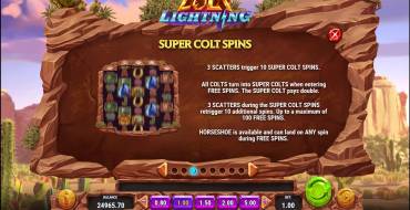 Colt Lightning: Free spins