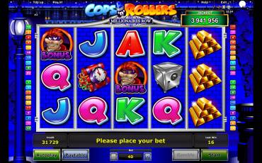 Cops ‘n’ Robbers – Millionaires Row slot (Canada)