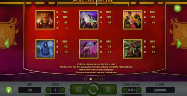 Excalibur slot: 