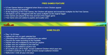 Funky Chicken: Bonus games