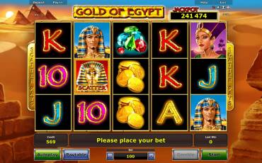 Gold of Egypt slot (Canada)