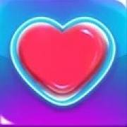 Red heart symbol in Hearts Highway slot