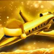 Holly Jolly Cash Pig: A golden airplane