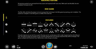 Icy Rockfall X25: Bonus games