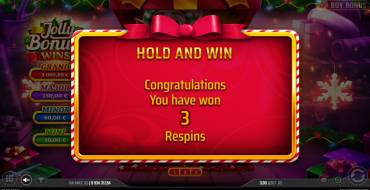 Jolly Bonus Wins: Free spins and/or respins