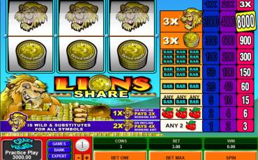 Lions Share slot (Canada)