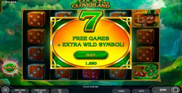 Lucky Cloverland Dice: Free spins and/or respins