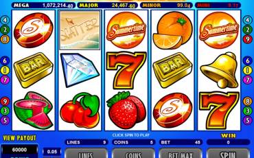 Mega Moolah Summertime – Progressive slot (Canada)