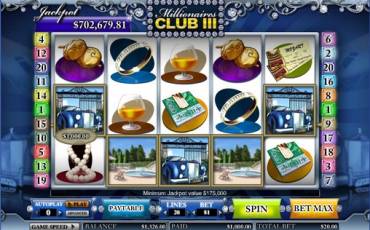 Millionaire’s Club III slot (Canada)