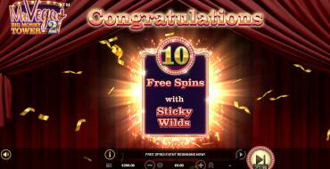 Mr. Vegas 2: Big Money Tower: Free spins and/or respins