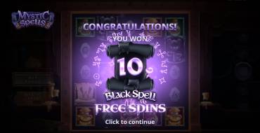 Mystic Spells: Free spins