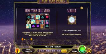 New Year Riches: Bonus games