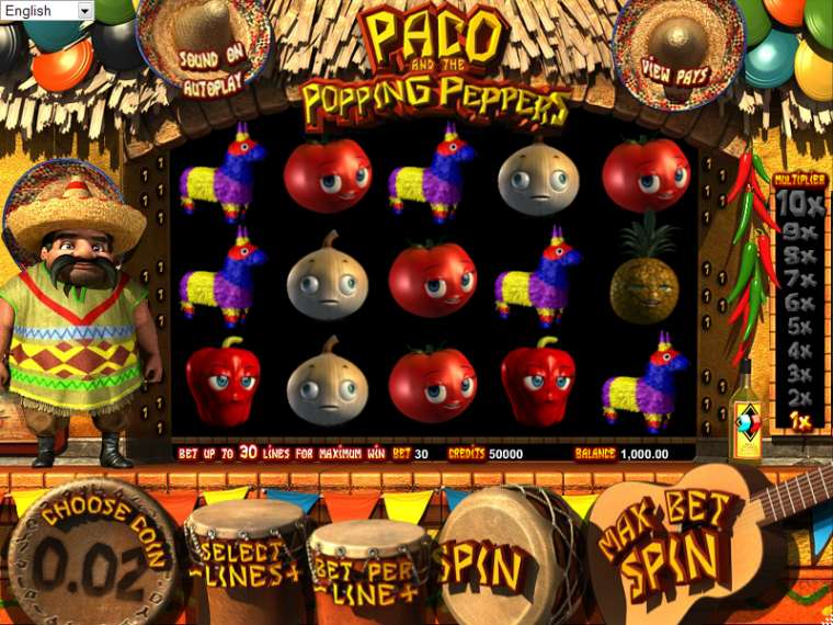 Play Paco and the Popping Peppers slot CA