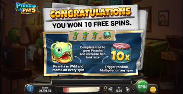 Piranha Pays: Free spins