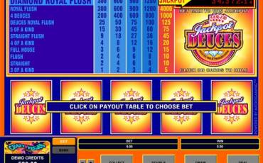 Progressive Jackpot Deuces Wild Poker online