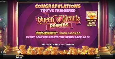 Queen of Wonderland Megaways: Re-spins