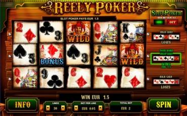 Reely Poker slot (Canada)