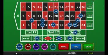 Royal Crown European Roulette: Bets