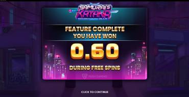 Samurai's Katana: Free spins