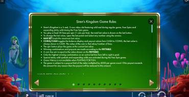 Siren’s Kingdom: Rules of the game