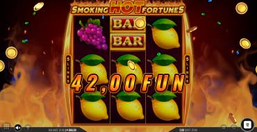 Smoking Hot Fortunes: Winnings