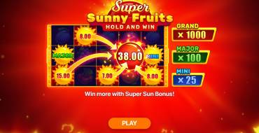 Super Sunny Fruits: Hold and Win: Unique features