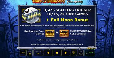 Tales of Darkness: Full Moon: Free Spins